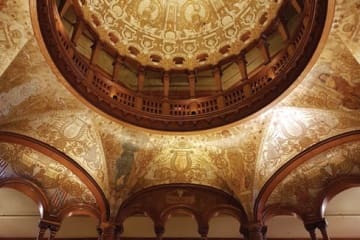 The hand-crafted dome in the foyer of the former Ponce de Leon Hotel, now Flagler College