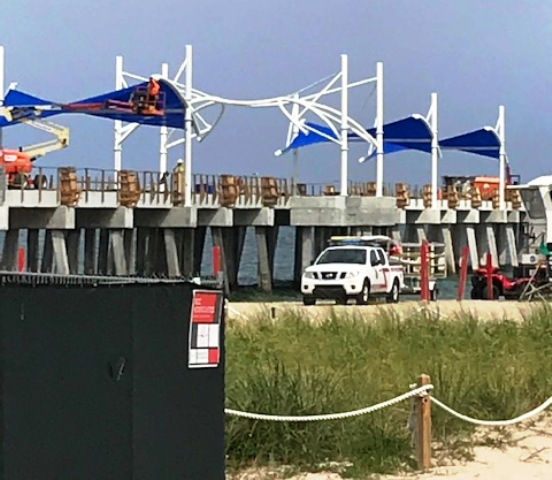 Pompano Beach Pier construction