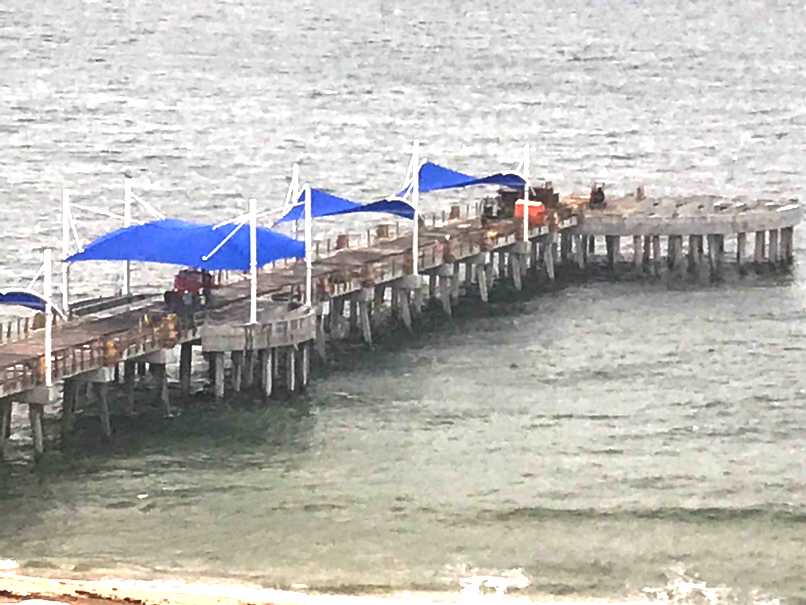 Pompano Beach Pier awnings construction
