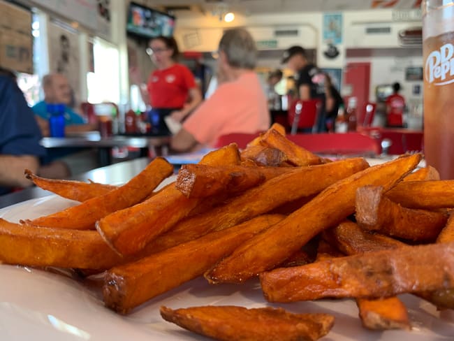 Sweet potato fries at Nelson's Diner in Pompano Beach.