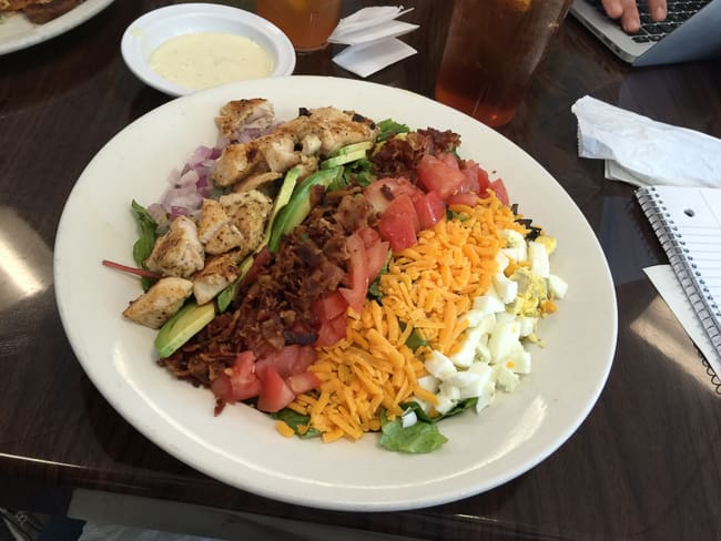 A classic Cobb salad at Red Rox Diner in Lighthouse Point.