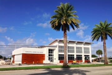 The Charlotte Burrie Civic Center main building In Pompano Beach