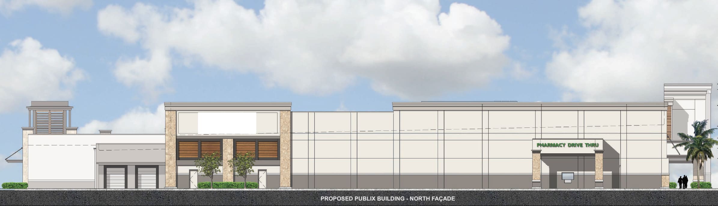 North façade of new Publix building proposed for Isle Casino property.