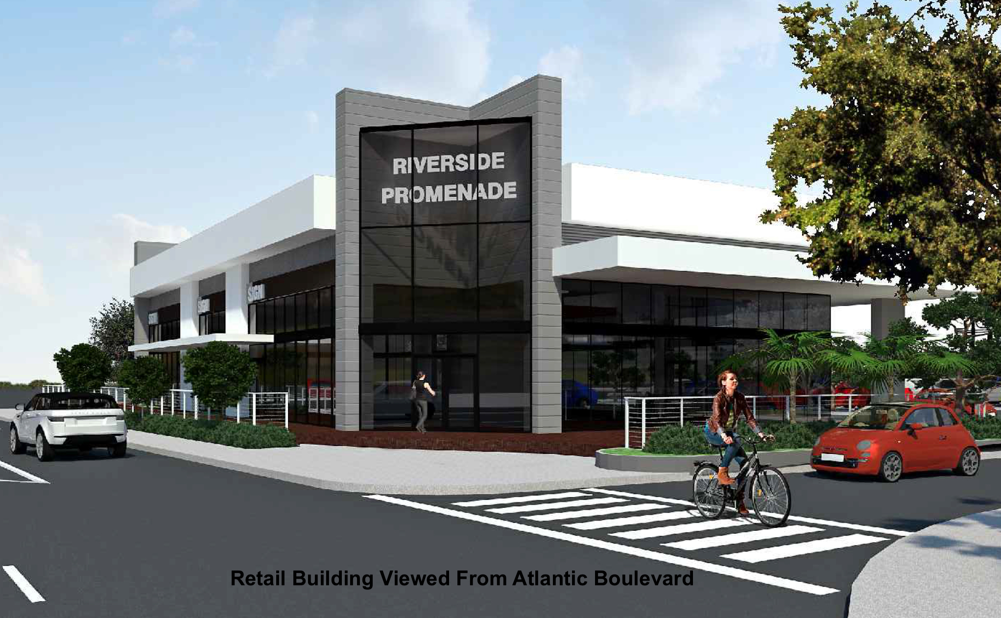 Riverside Promenade - Retail Building Viewed From Atlantic Boulevard