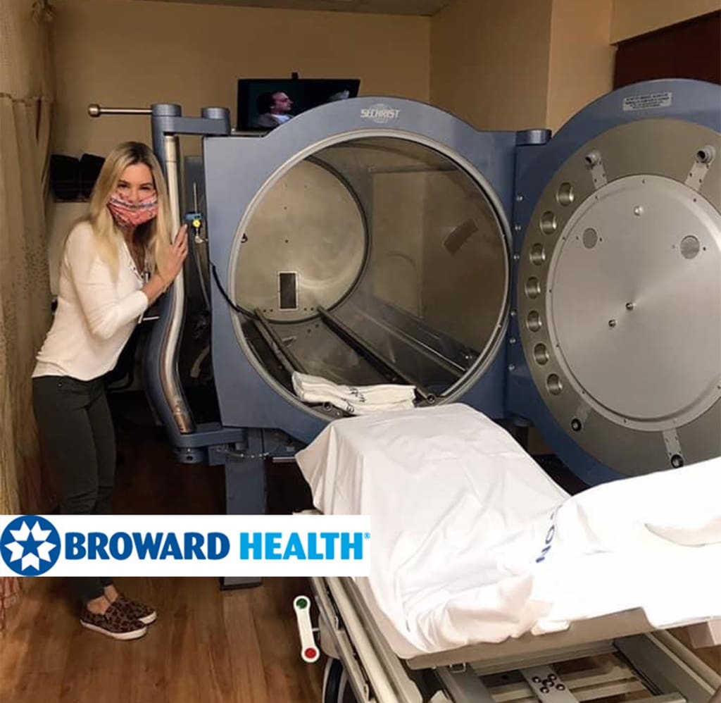 LHP resident’s finger saved after freak boating accident victim thanks for surgery and hyperbaric oxygen therapy at Broward Health North